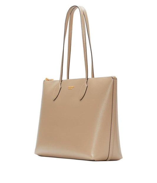 Bleecker Saffiano Leather Large Zip Top Tote