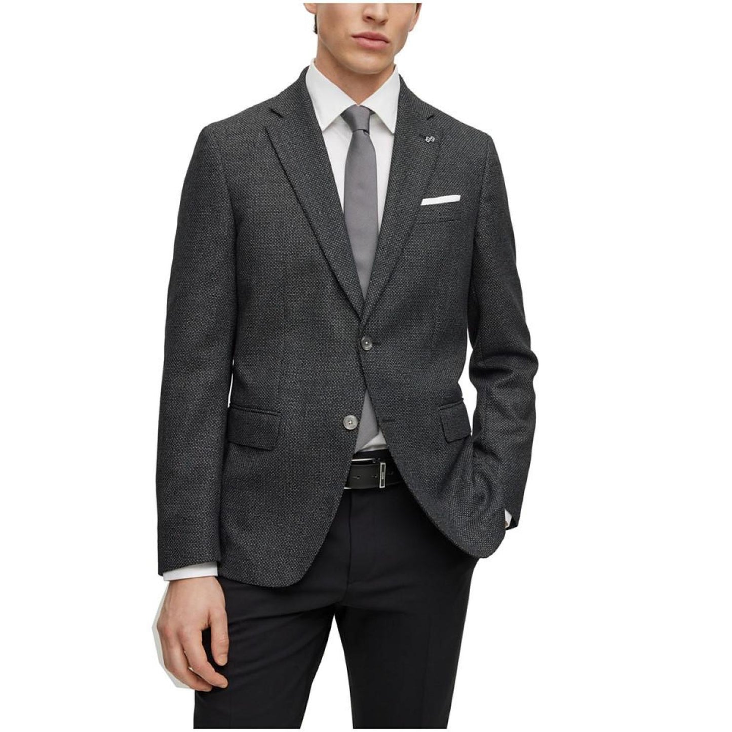 Men's Micro-Patterned Slim-Fit Jacket