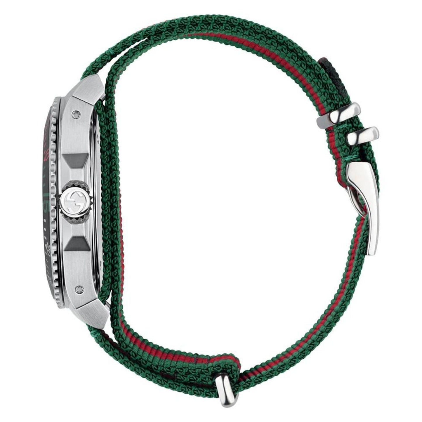 Dive Green & Red Nylon Strap Watch 44mm