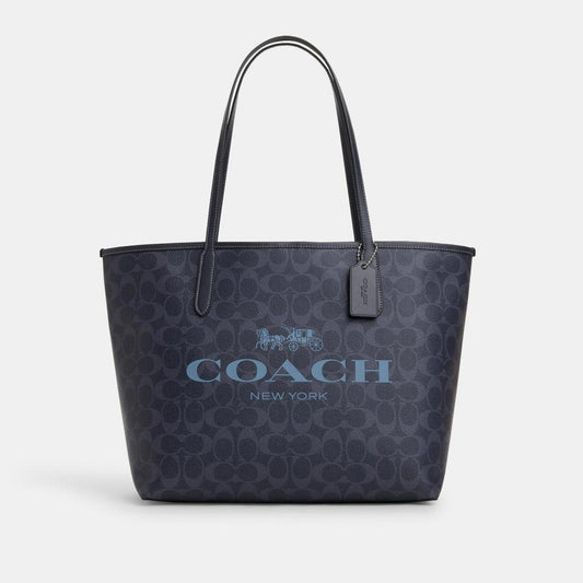 Coach Outlet City Tote In Signature Canvas