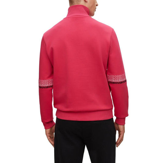 Men's Multi-Colored Logo Zip-Neck Sweatshirt