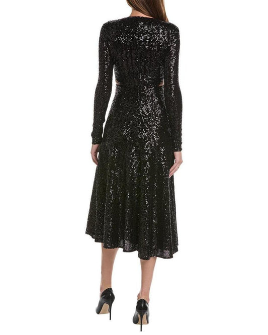 Michael Kors Collection Cutout Sequin Midi Dress