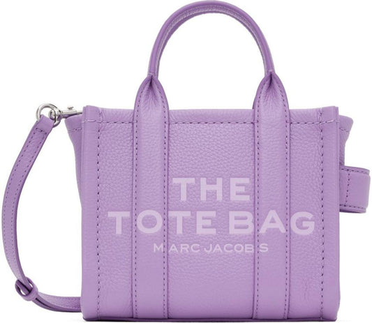 Purple 'The Leather Mini Tote Bag' Tote