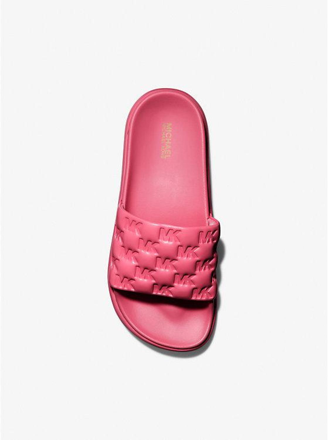 Finnie Embossed Faux Leather Slide Sandal