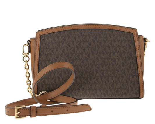 Michael Kors Logo Plaque Zipped Crossbody Bag