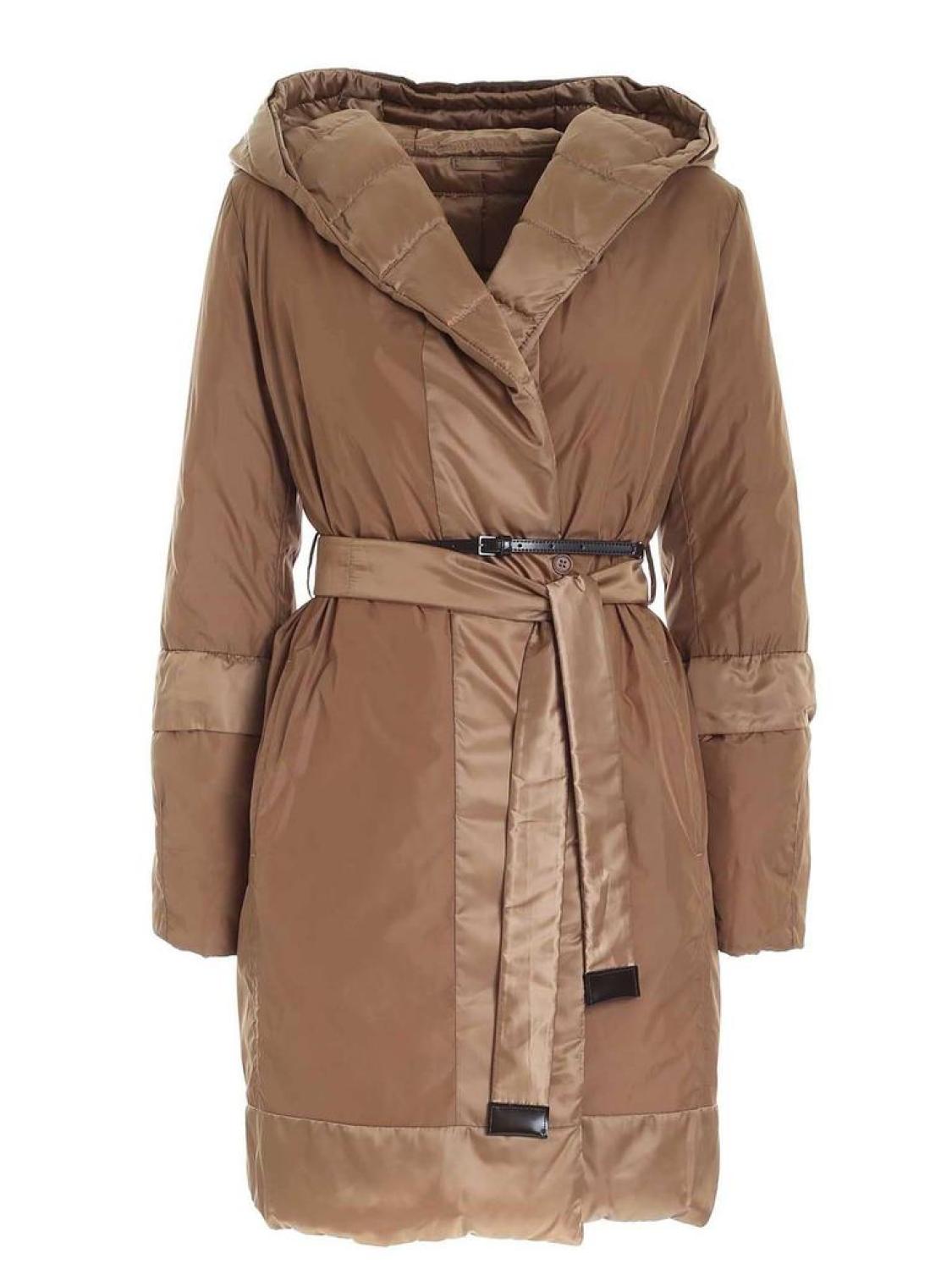 MAX MARA Women's Novef Brown Reversible Padded Long Coat