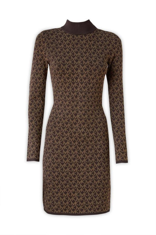 Michael Michael Kors All-Over Logo Jacquard Mini Dress