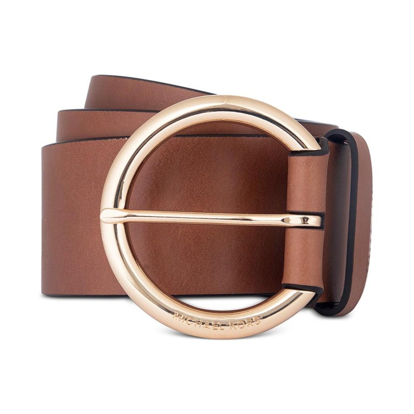 Women's Round Buckle Leather Belt