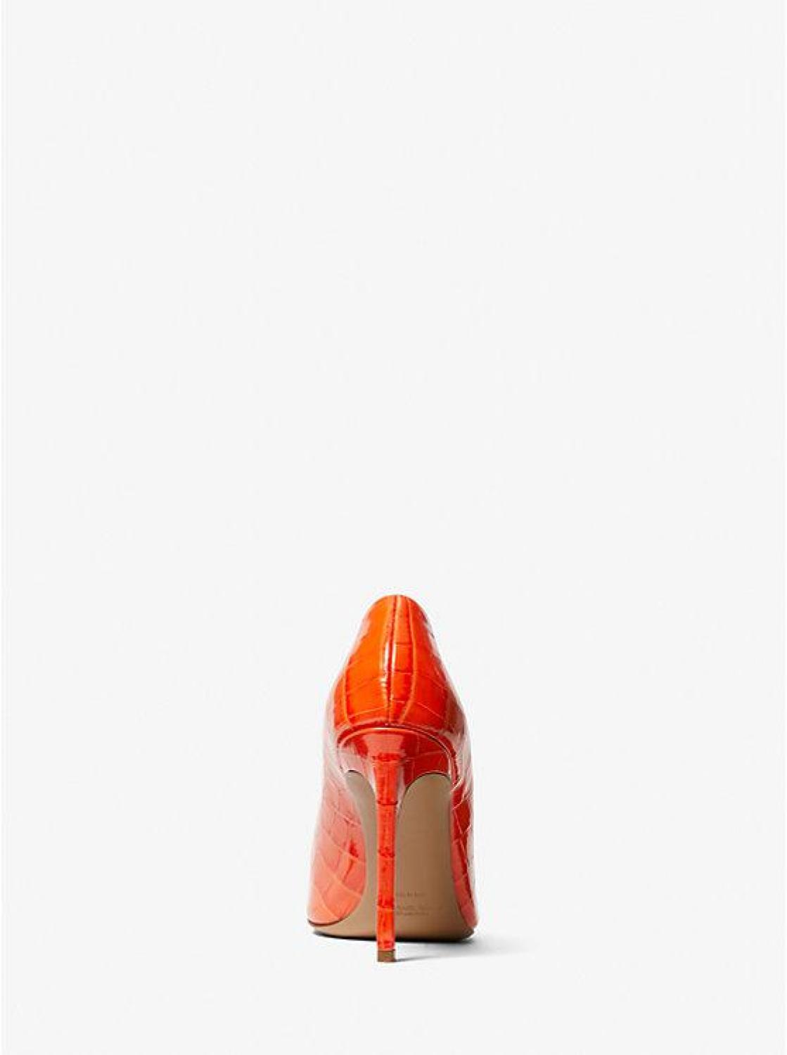 Martine Crocodile Embossed Leather Pump