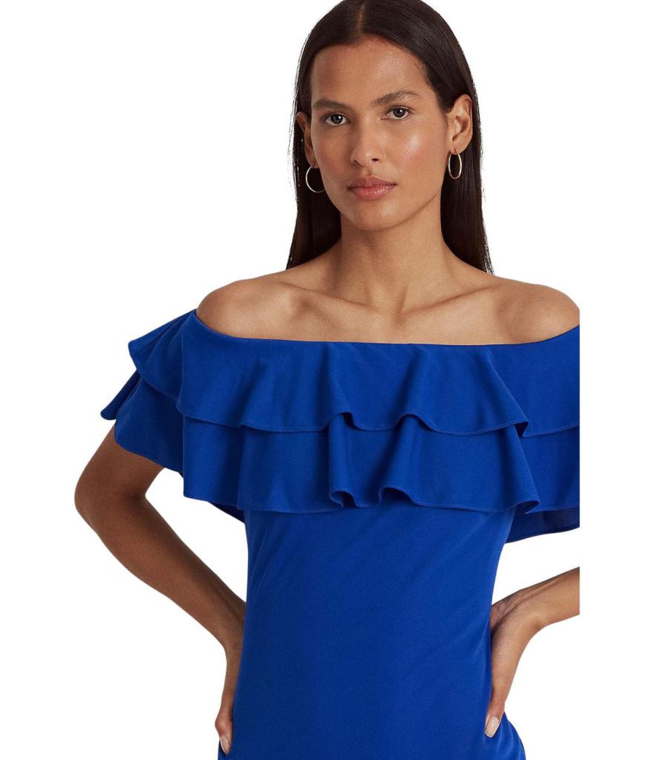 Jersey Off-the-Shoulder Cocktail Dress