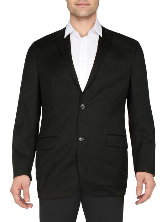 Mens Wool Long Sleeves Two-Button Blazer