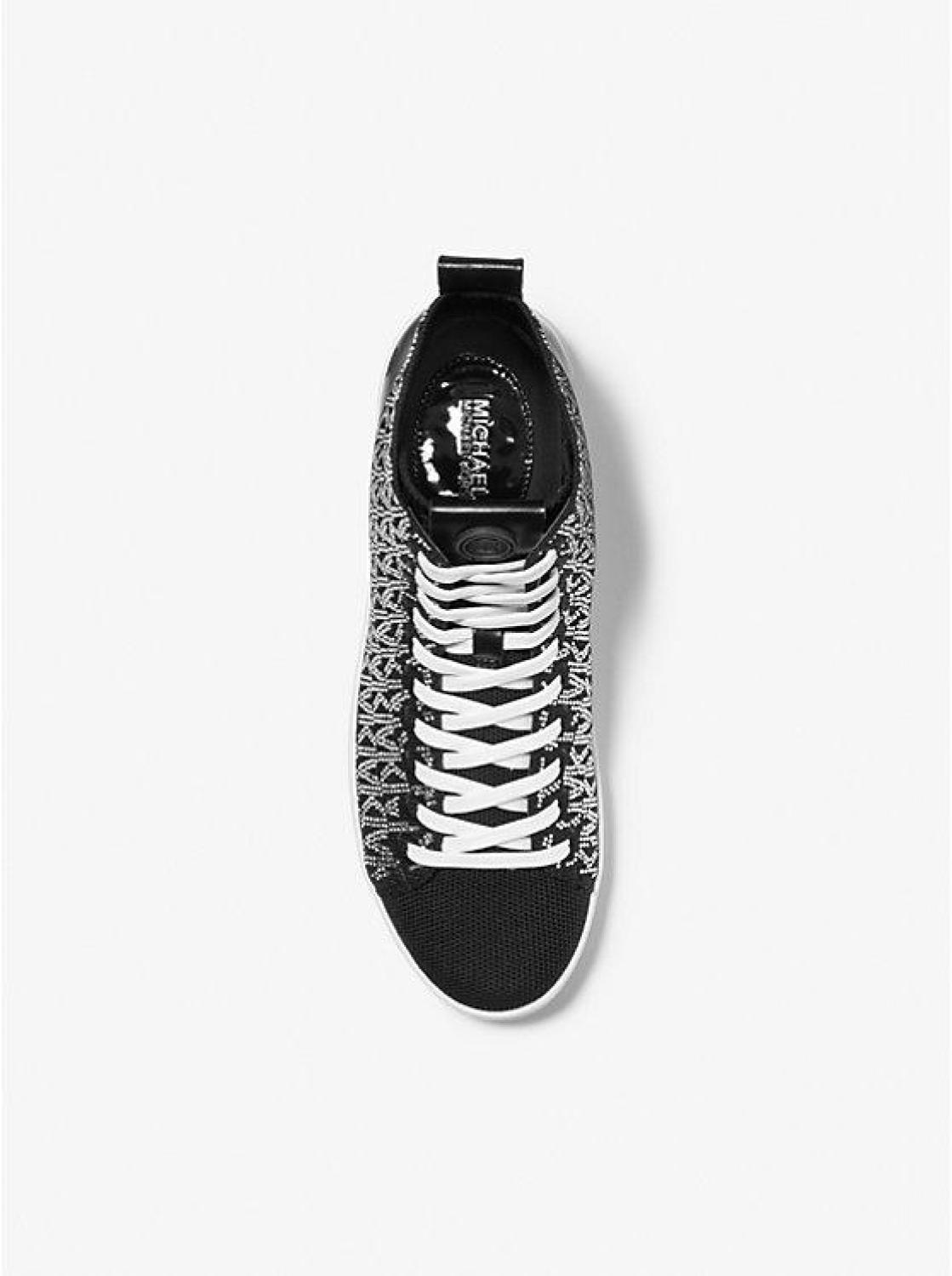 Edie Crystal Logo Knit High-Top Sneaker