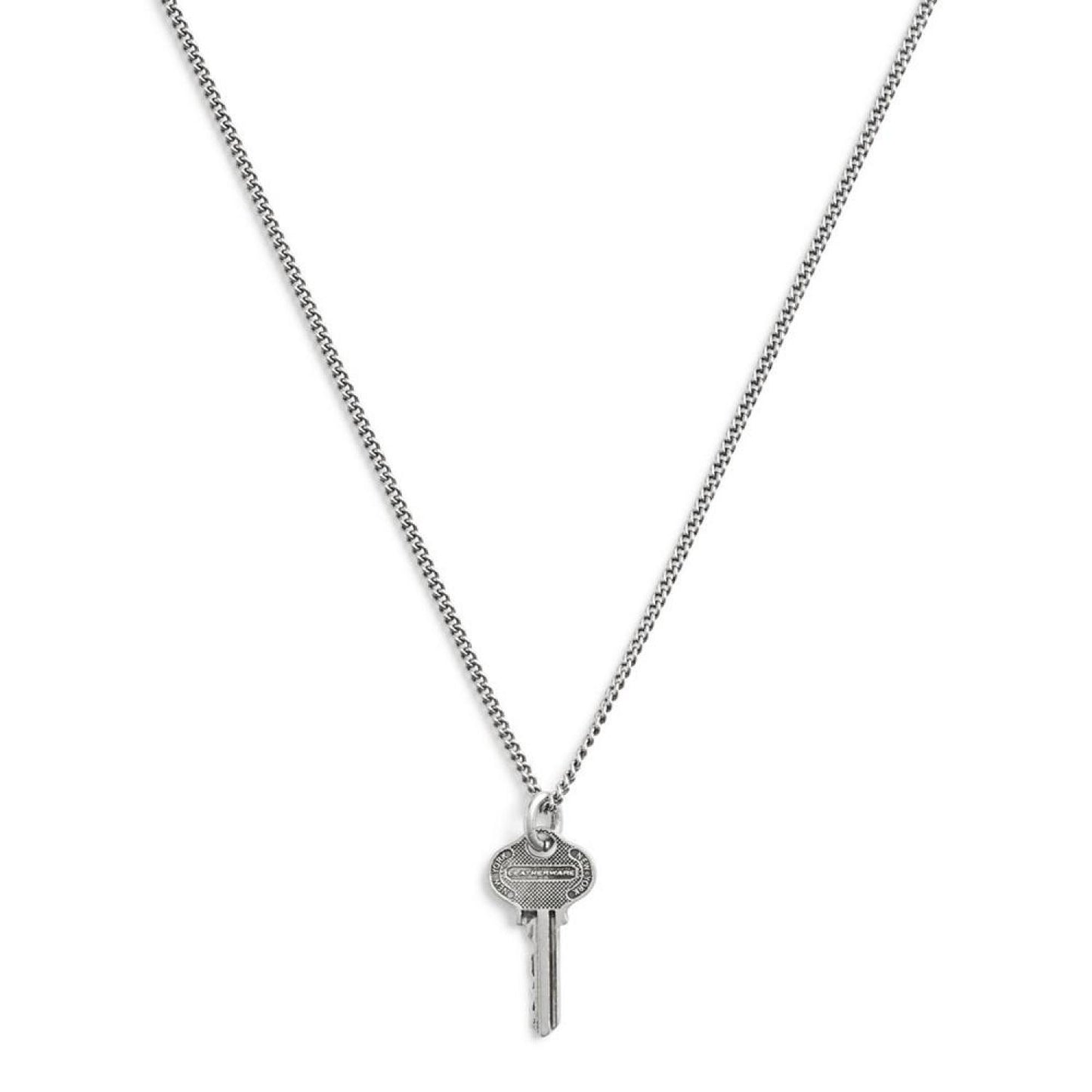 Men's Sterling Silver Signature Key Pendant Necklace