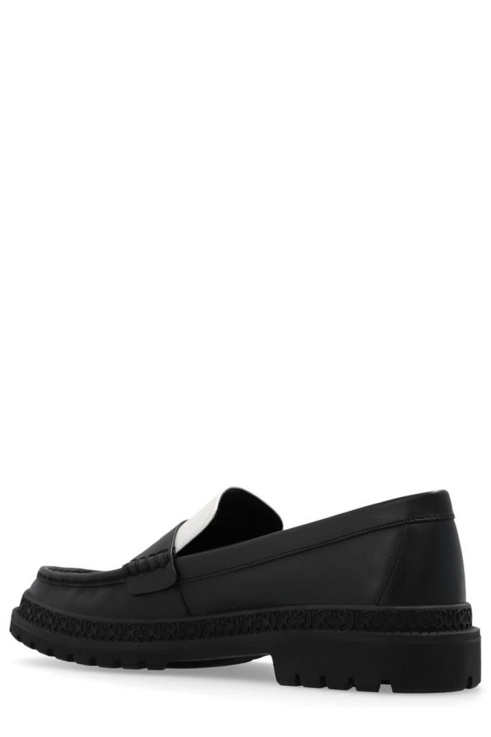 Coach Round Toe Slip On Loafers