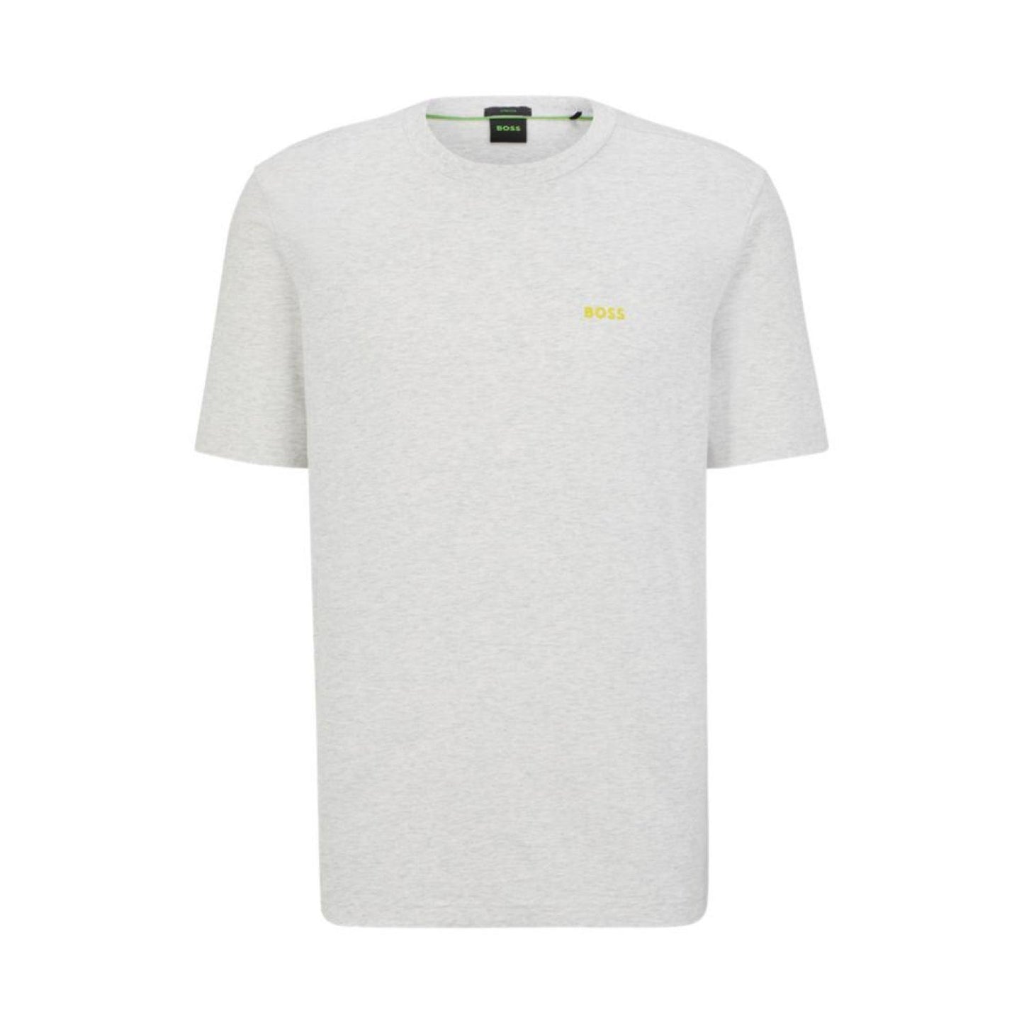 Regular-fit T-shirt in stretch cotton with side tape