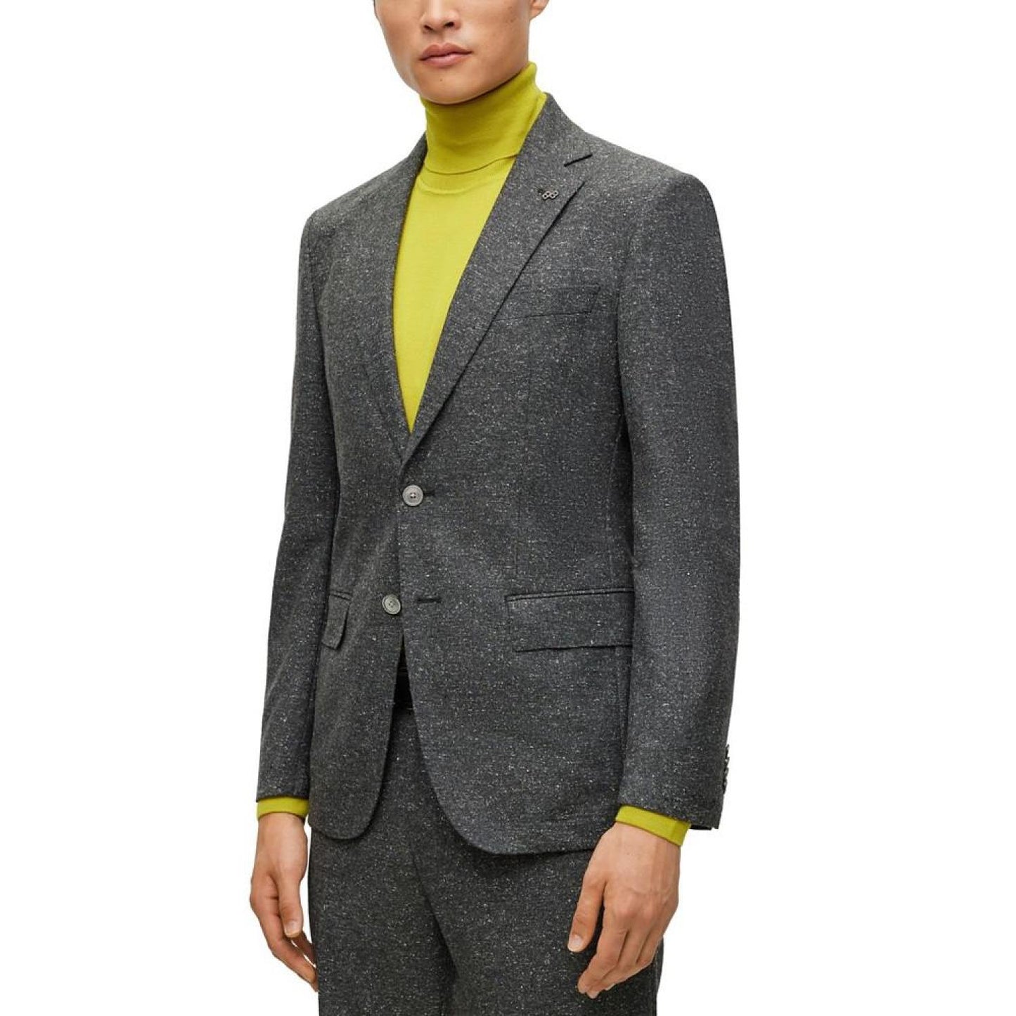 Men's Micro-Pattern Slim-Fit Jacket