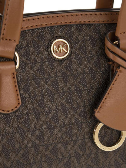 Michael Kors Logo Plaque Chain-Linked Tote Bag