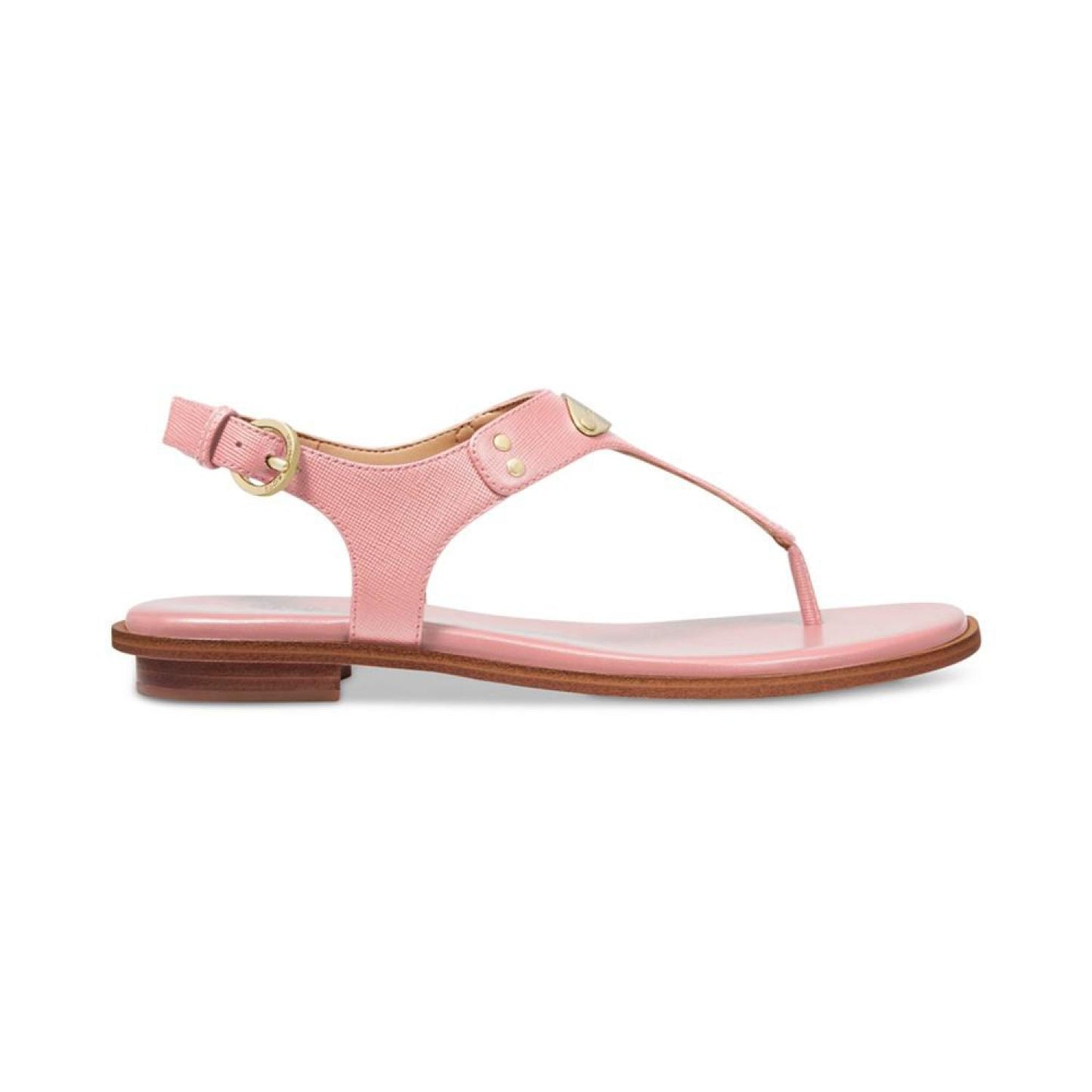 Women's MK Plate Flat Thong Sandals