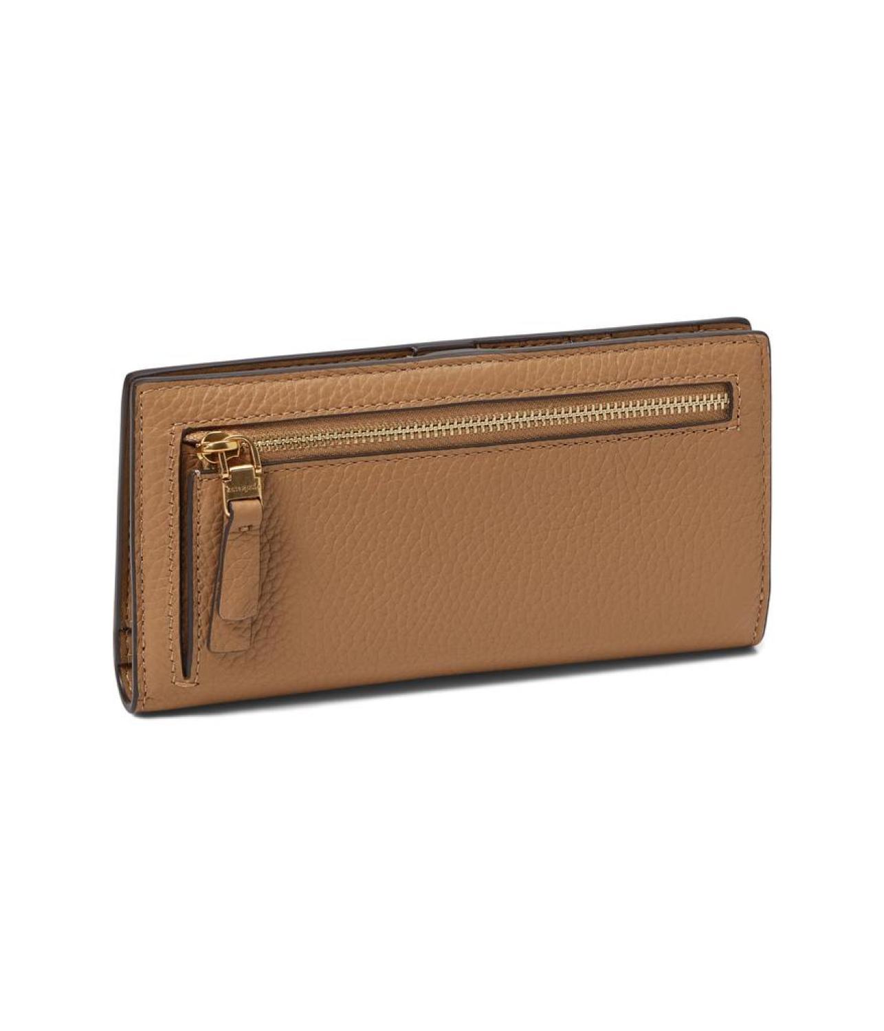 Veronica Pebbled Leather Slim Bifold Wallet