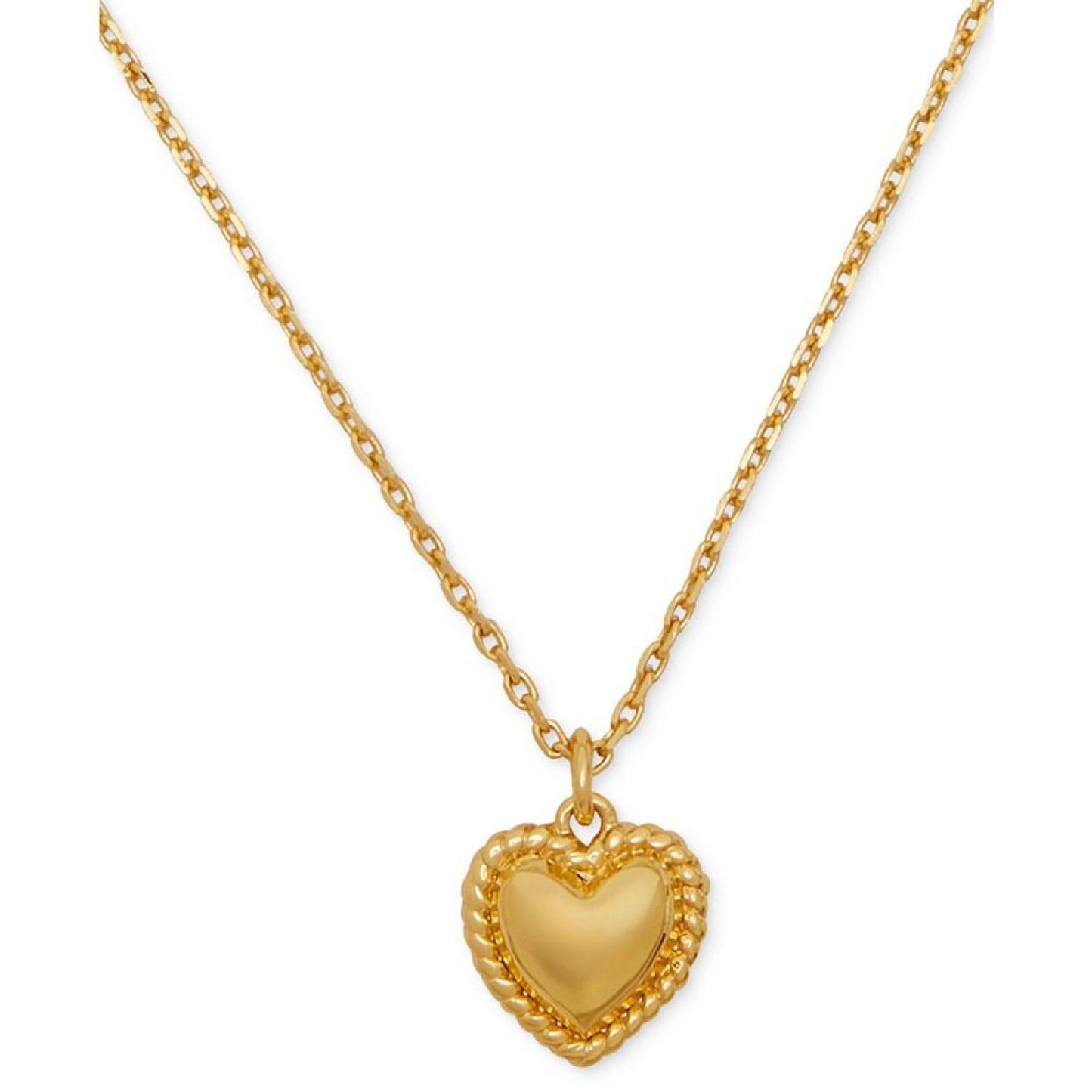 Gold-Tone Twisted Frame Heart Link Bracelet