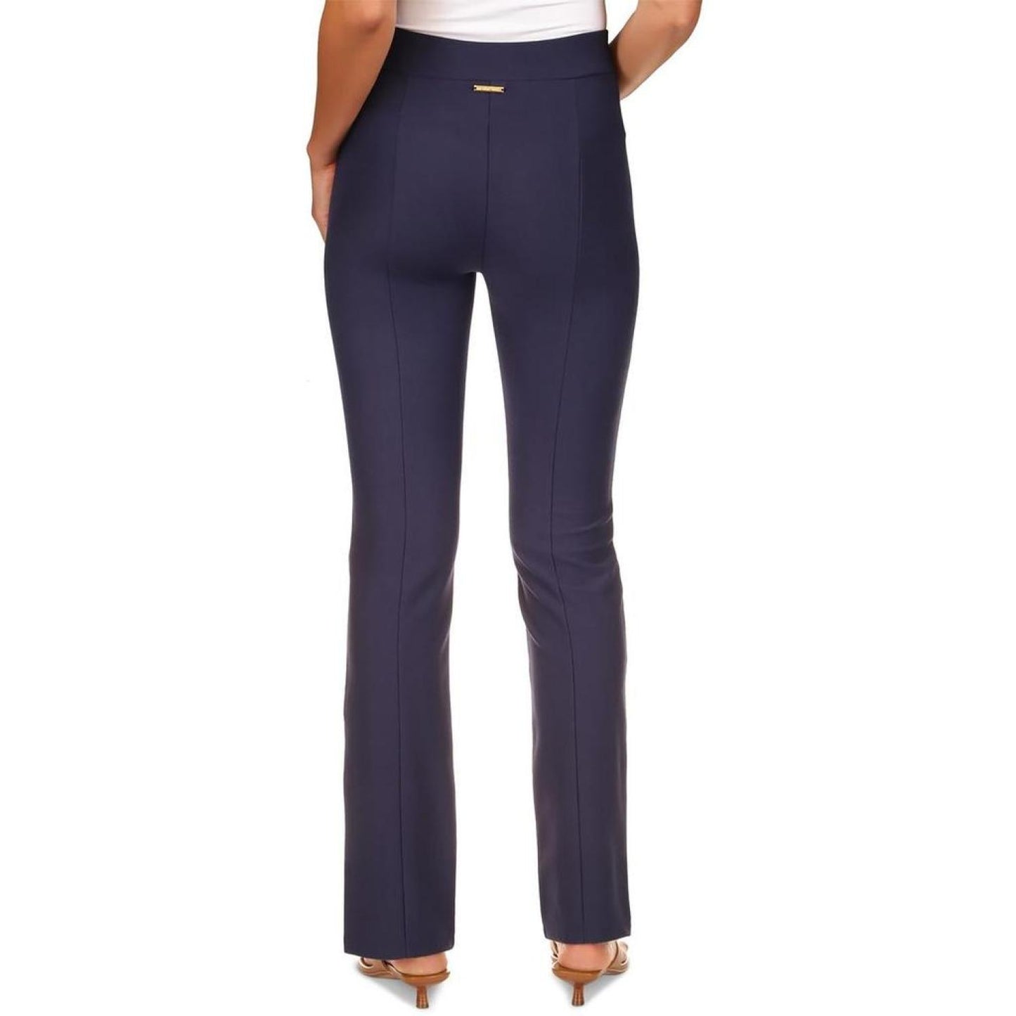 Womens Front Seam Slits Straight Leg Pants