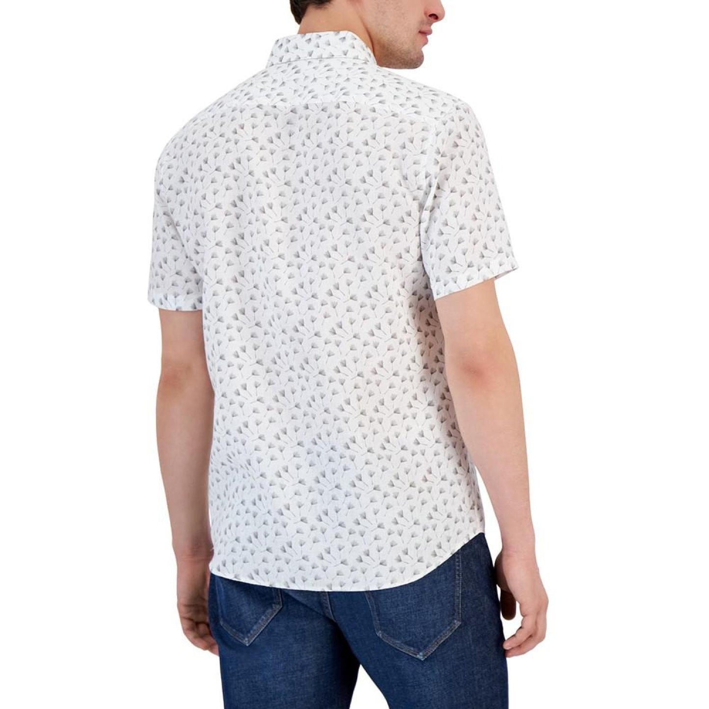 Men's Slim-Fit Printed Short Sleeve Shirt