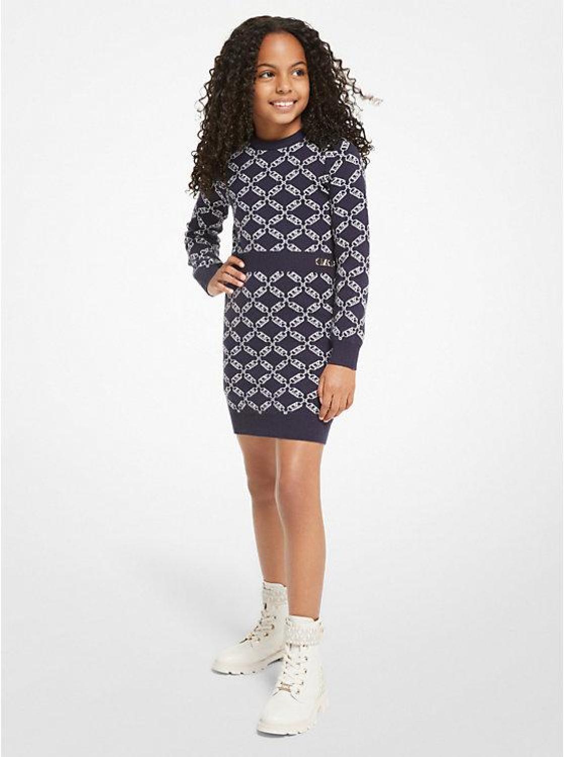 Empire Logo Print Sweater Dress