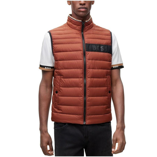 Men's Water-Repellent 3D Logo Tape Padded Gilet