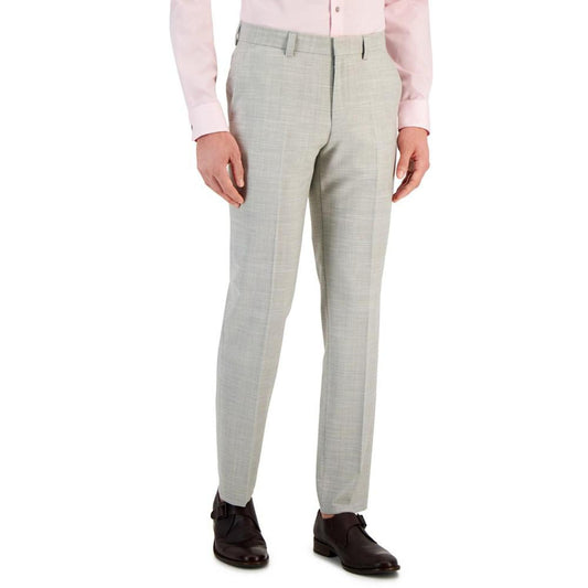 Men's Modern-Fit Check-Print Superflex Suit Pants