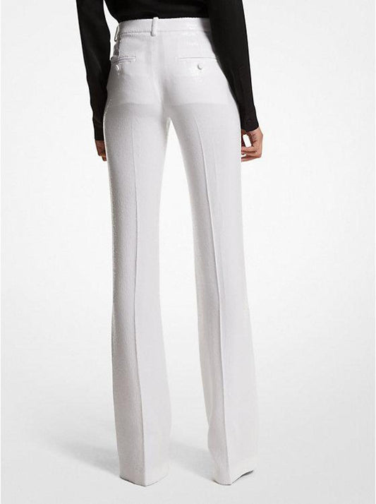 Haylee Sequin Embroidered Flared Trousers