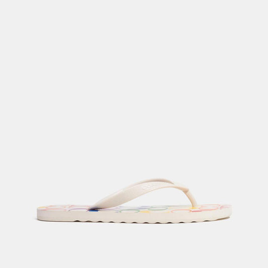 Coach Outlet Zak Flip Flop In Rainbow Signature