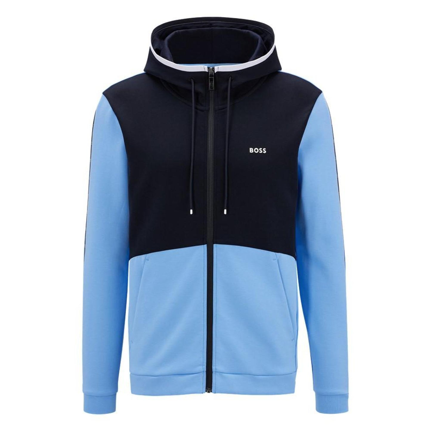 Men's Logo-Tape Insert Zip-Up Hoodie