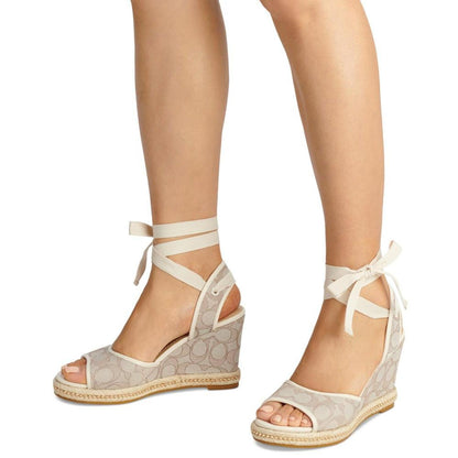 Women's Page Signature Ankle-Tie Wedge Sandals