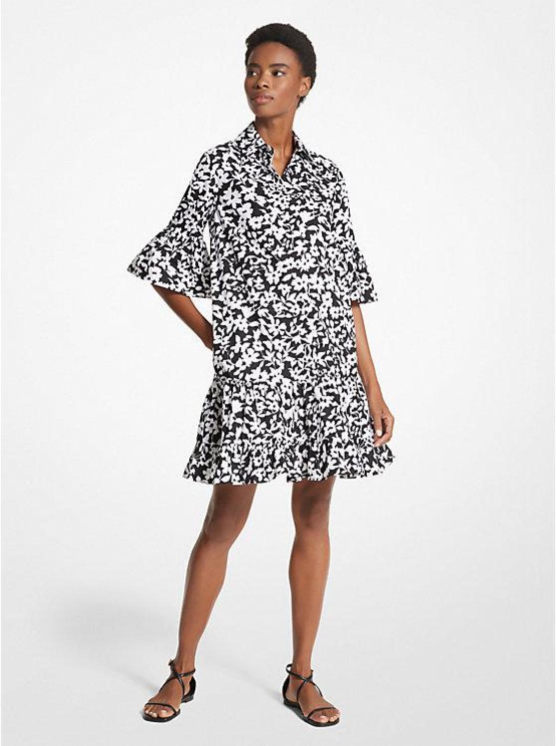 Floral Cotton Poplin Shirtdress