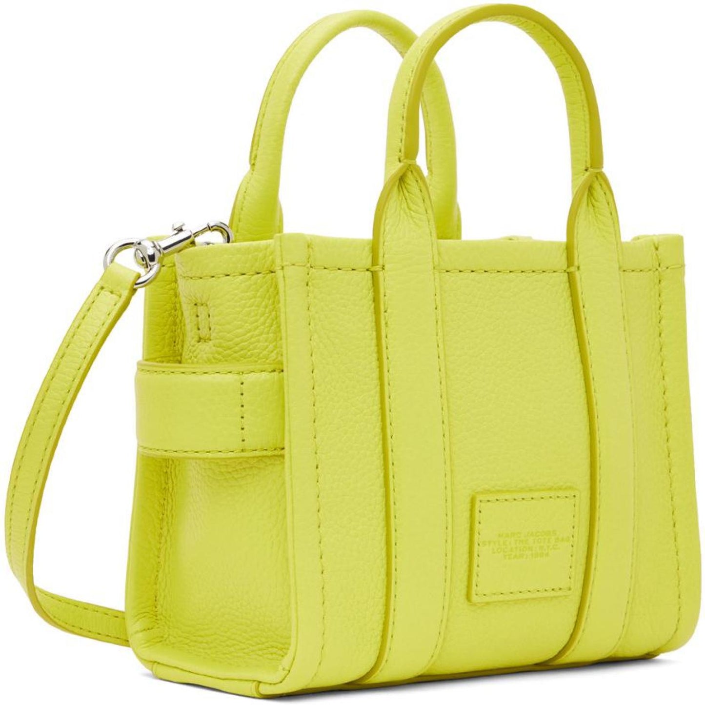 Yellow 'The Leather Mini Tote Bag' Tote