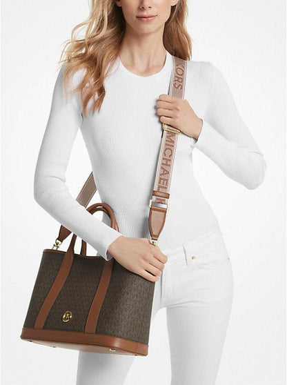 Luisa Medium Signature Logo Satchel