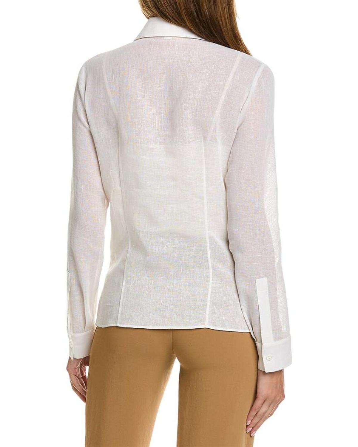 Michael Kors Gauze Linen Cargo Shirt