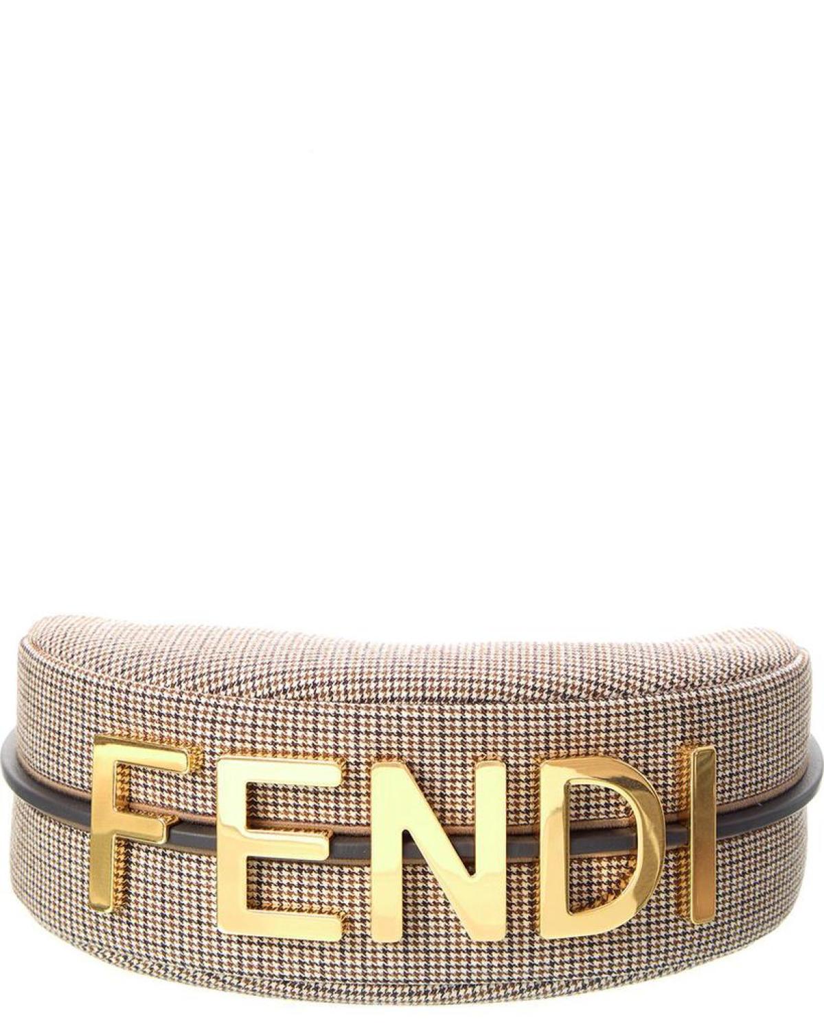 FENDI Fendigraphy Small Wool Hobo Bag