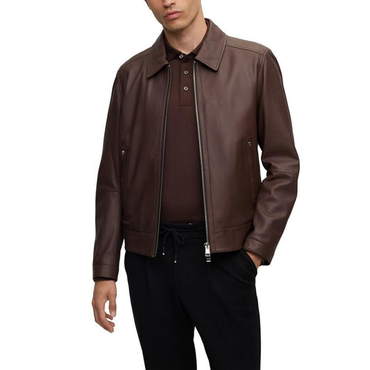 Men's Two-Way Zip Leather Jacket