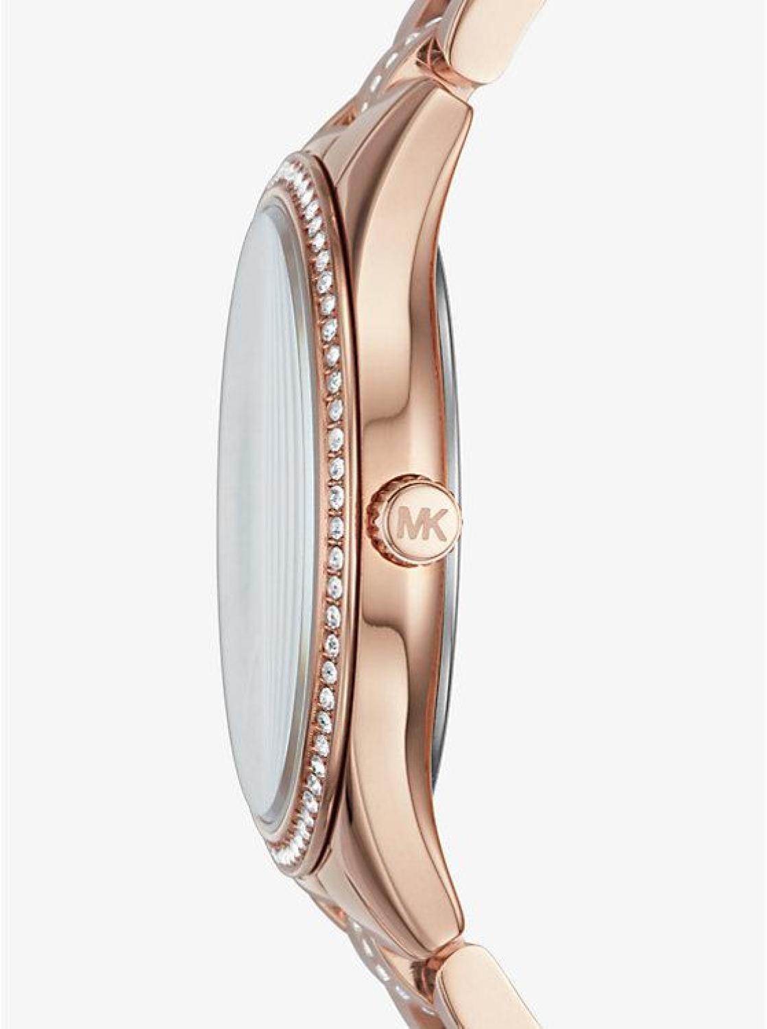 Mini Lauryn Pave Rose Gold Tone Watch