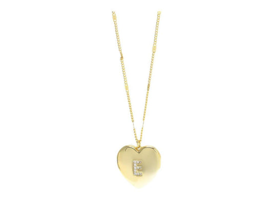 E Heart Locket