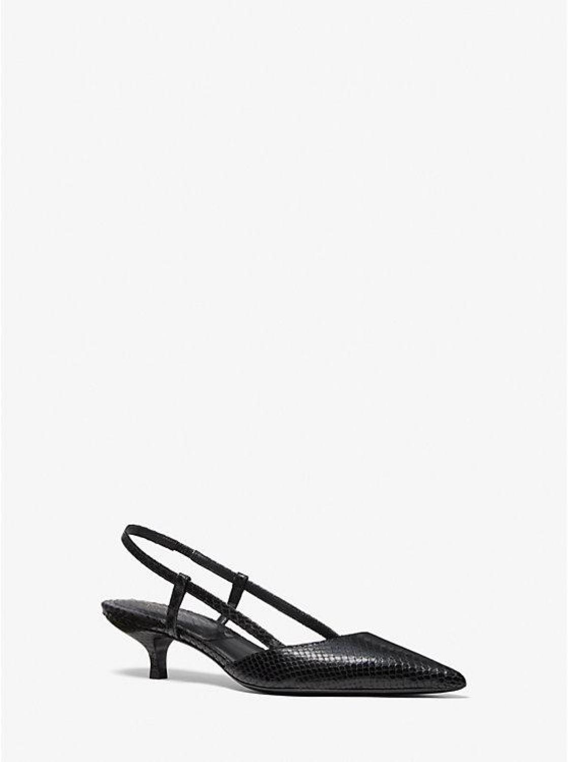 Hallie Python Embossed Leather Pump