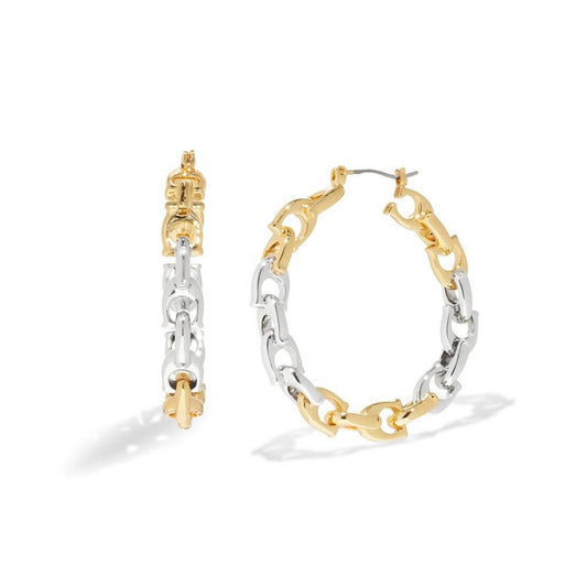 Signature Chunky Chain Hoop Earrings