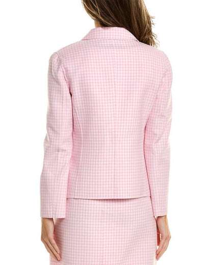 Michael Kors Gingham Wool Jacket