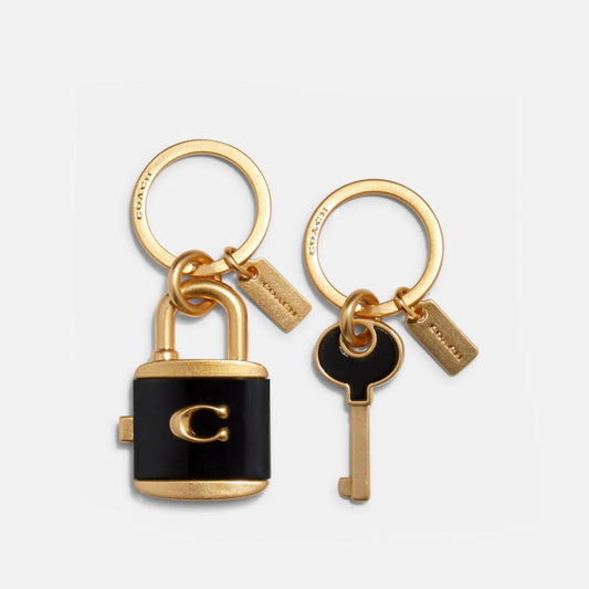 Coach Outlet Lock And Key Bag Charm Key Ring