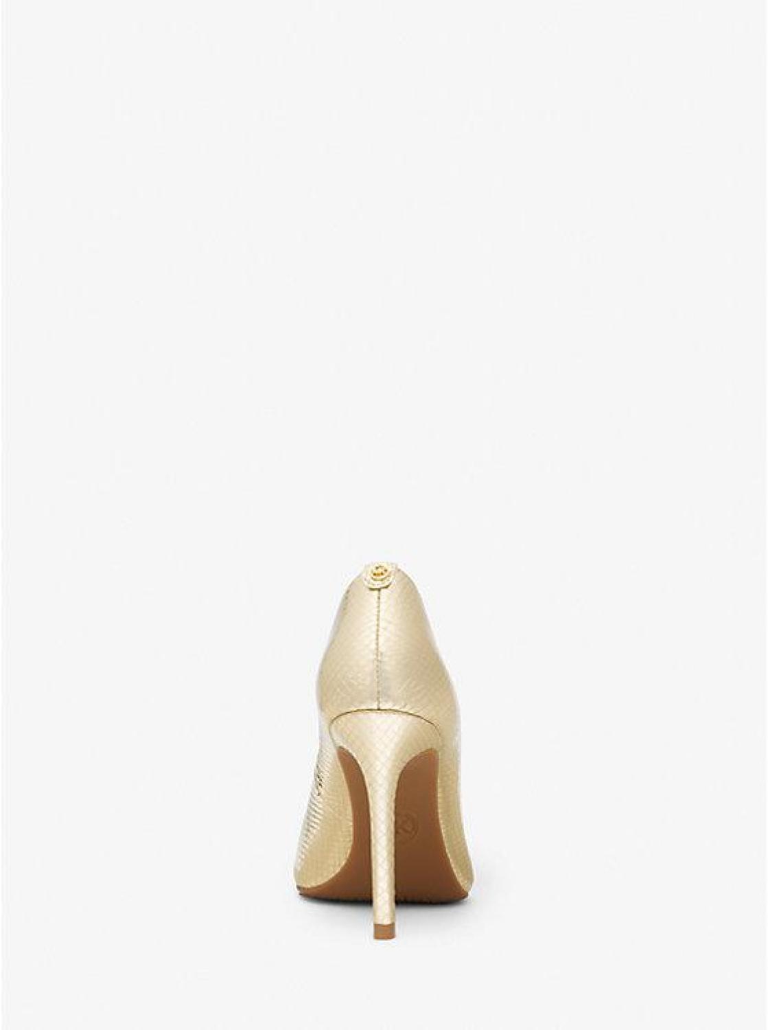 Alina Flex Metallic Snake Embossed Leather Pump