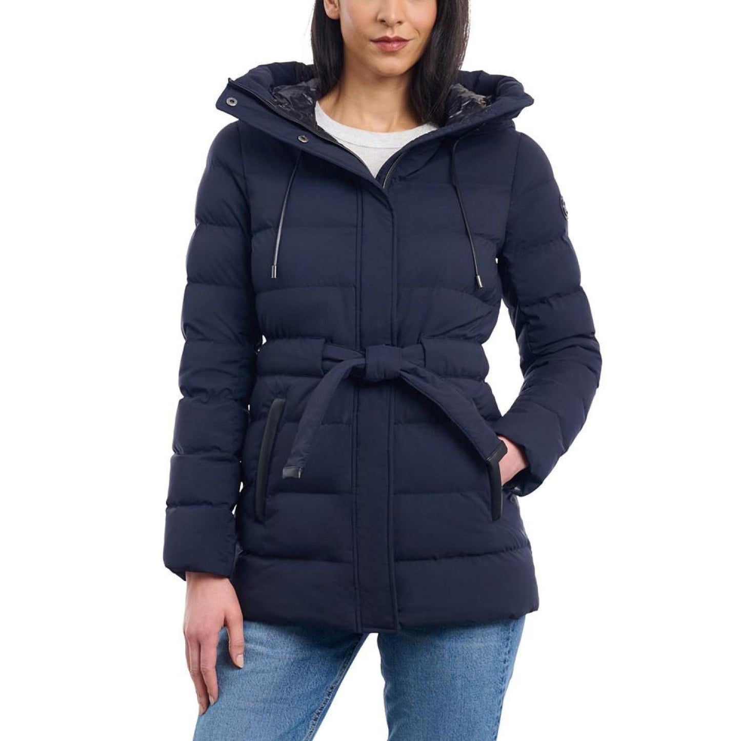 Women's Belted Packable Puffer Coat