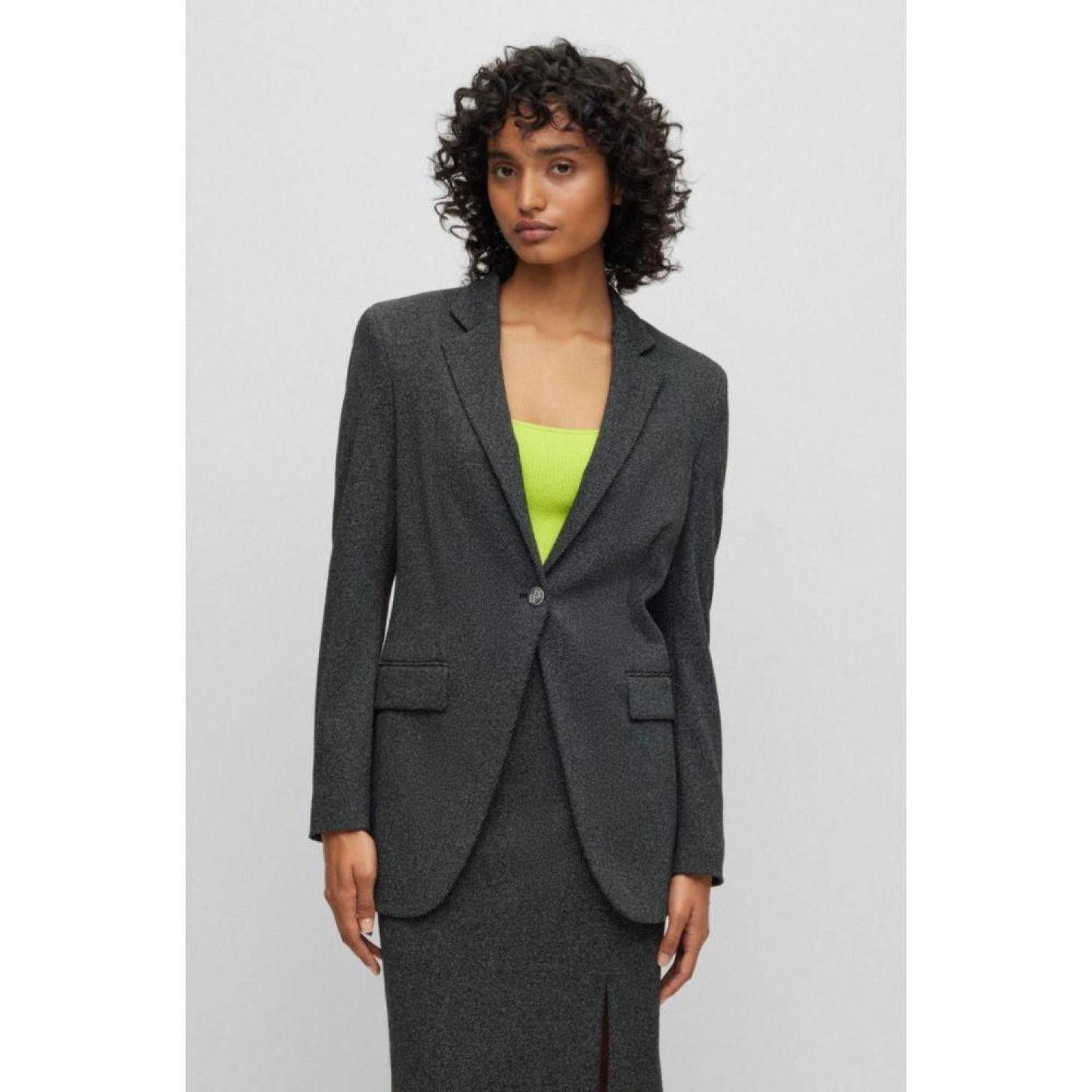 Slim-fit jacket in heavyweight woven cloth