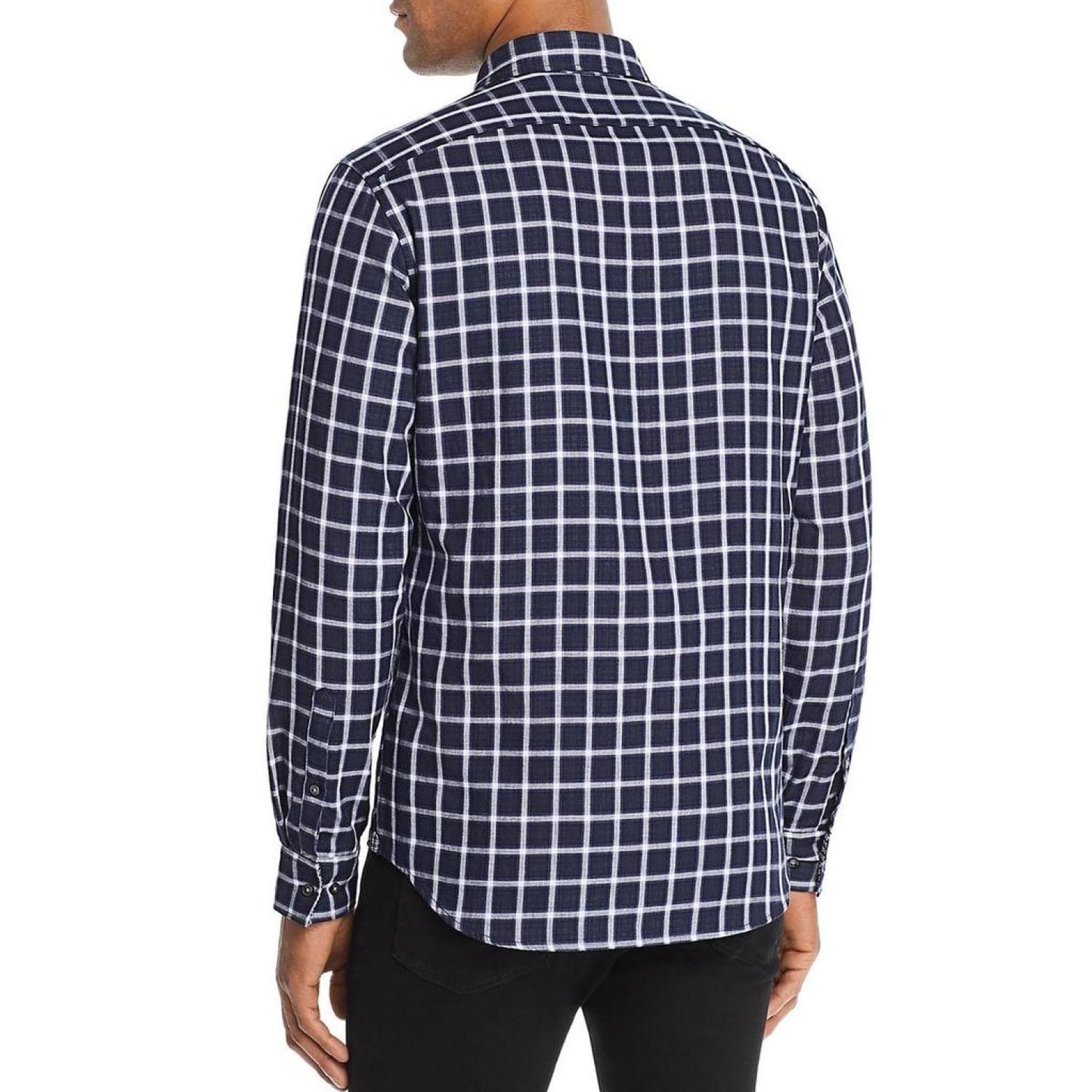 Nate Mens Cotton Plaid Button-Down Shirt