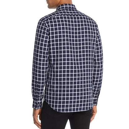 Nate Mens Cotton Plaid Button-Down Shirt